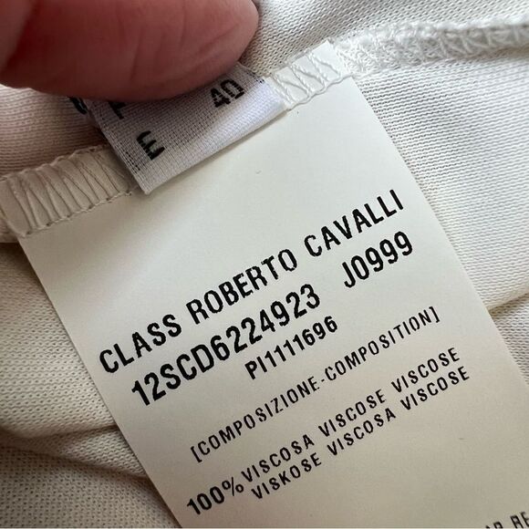 Class Roberto Cavalli Beige Cream Animal Print Dress Size 8 Leopard Short Sleeve - Picture 8 of 14